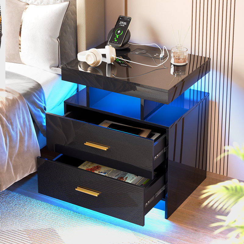Ivy Bronx Nightstand with Storage & Reviews | Wayfair